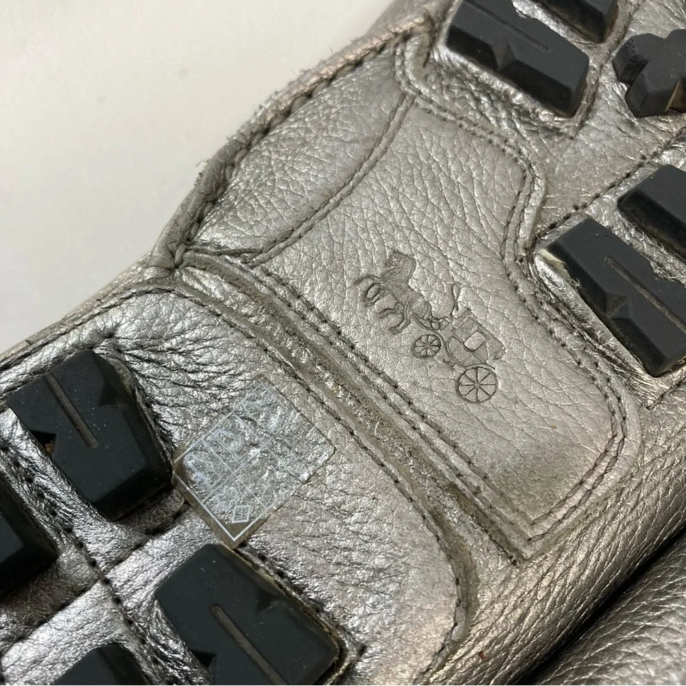 Coach Silver Leather Arlene Driving Moccasin - Picture 8 of 16